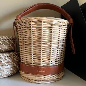 Polene L'osier Wicker Bucket Bag